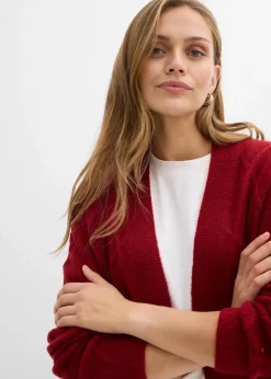 Damen bonprix Strickmode|Pullover & Strickjacken|Strickmantel aus Zopfstrick