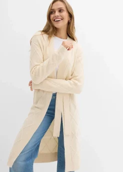 New Strickmantel aus Zopfstrick Damen Strickmode|Pullover & Strickjacken