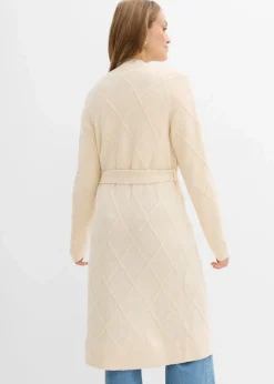 New Strickmantel aus Zopfstrick Damen Strickmode|Pullover & Strickjacken