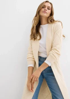 New Strickmantel aus Zopfstrick Damen Strickmode|Pullover & Strickjacken