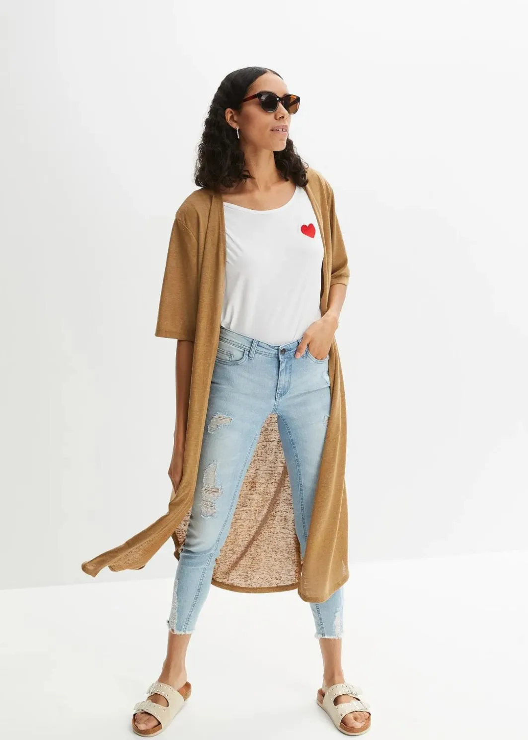 Outlet Strickmantel in Leinen-Optik Damen Bekleidung·Umstandsmode|Bekleidung·Jeans