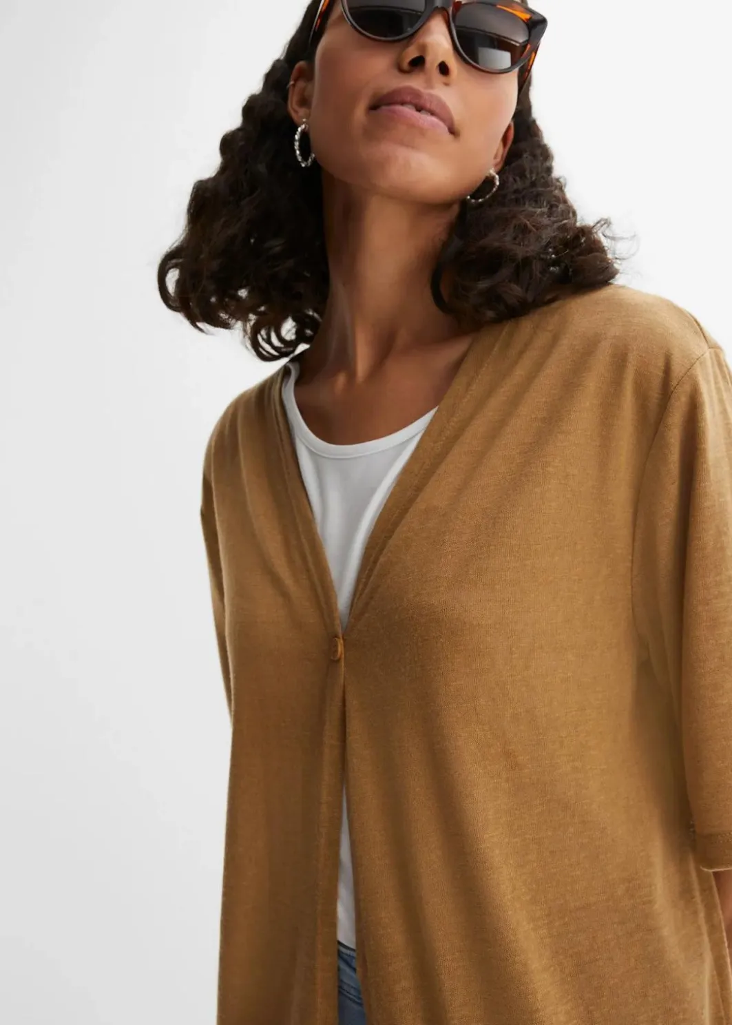 Outlet Strickmantel in Leinen-Optik Damen Bekleidung·Umstandsmode|Bekleidung·Jeans