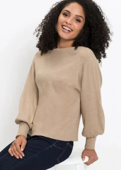 Best Strickpullover mit Ballonärmeln Damen Strickmode|Pullover & Strickjacken