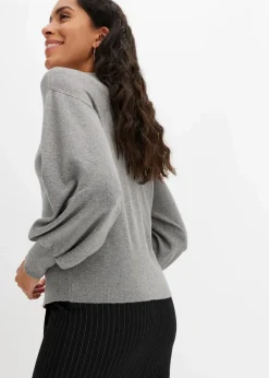 Damen bonprix Bekleidung·Jeans|Pullover & Strickjacken|Strickpullover mit Ballonärmeln