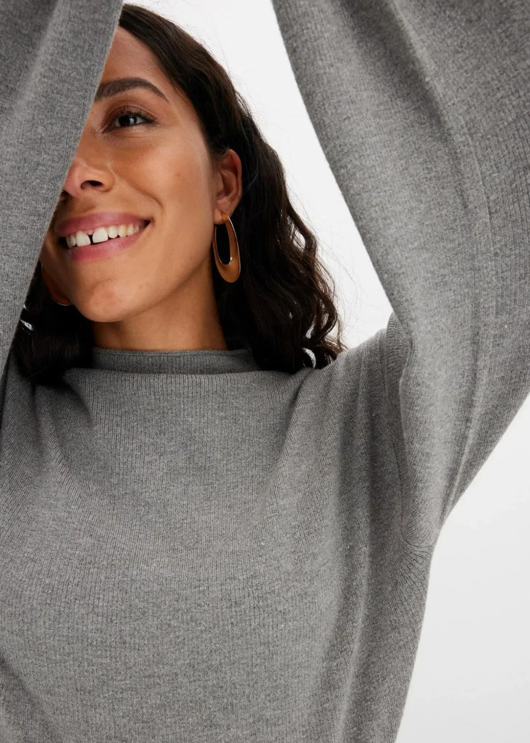 Damen bonprix Bekleidung·Jeans|Pullover & Strickjacken|Strickpullover mit Ballonärmeln