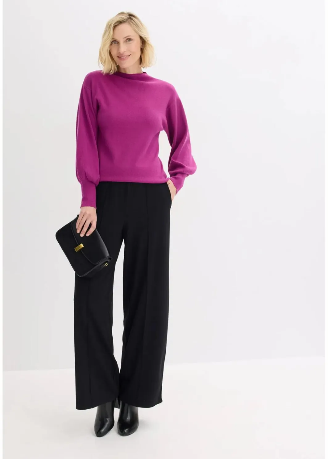 Damen bonprix Bekleidung·Jeans|Pullover & Strickjacken|Strickpullover mit Ballonärmeln