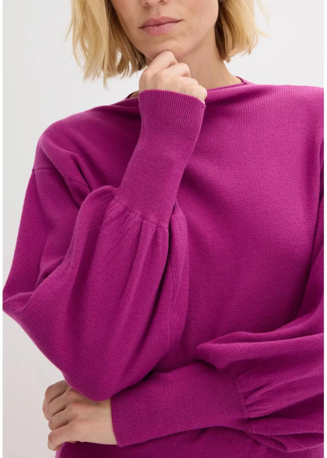 Damen bonprix Bekleidung·Jeans|Pullover & Strickjacken|Strickpullover mit Ballonärmeln
