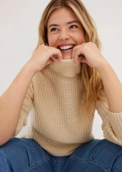New Strickpullover mit Rollkragen Damen Bekleidung·Umstandsmode|Strickmode