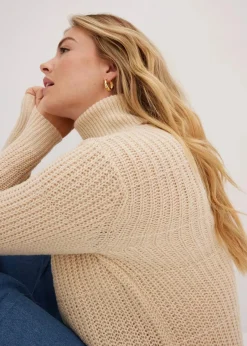 New Strickpullover mit Rollkragen Damen Bekleidung·Umstandsmode|Strickmode