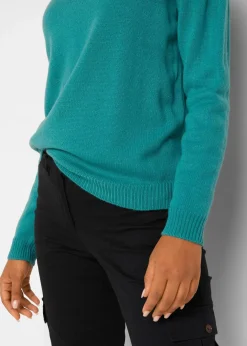 Hot Strick-Pullover mit Rundhals-Ausschnitt Damen Pullover & Strickjacken|Basics