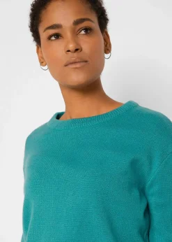 Hot Strick-Pullover mit Rundhals-Ausschnitt Damen Pullover & Strickjacken|Basics