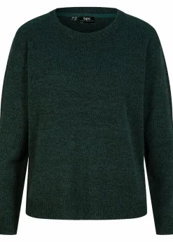 Damen bonprix Bekleidung·Umstandsmode|Bekleidung·Jeans|Strick-Pullover mit Rundhals-Ausschnitt in Melange