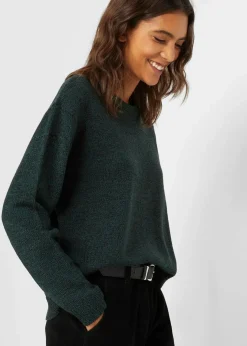 Damen bonprix Bekleidung·Umstandsmode|Bekleidung·Jeans|Strick-Pullover mit Rundhals-Ausschnitt in Melange