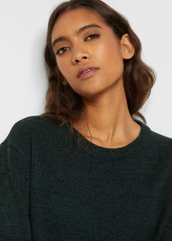Damen bonprix Bekleidung·Umstandsmode|Bekleidung·Jeans|Strick-Pullover mit Rundhals-Ausschnitt in Melange
