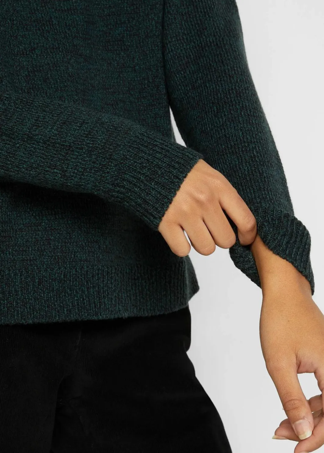 Damen bonprix Bekleidung·Umstandsmode|Bekleidung·Jeans|Strick-Pullover mit Rundhals-Ausschnitt in Melange