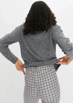 Outlet Strick-Pullover mit Rundhals-Ausschnitt in Melange Damen Bekleidung·Umstandsmode|Bekleidung·Jeans