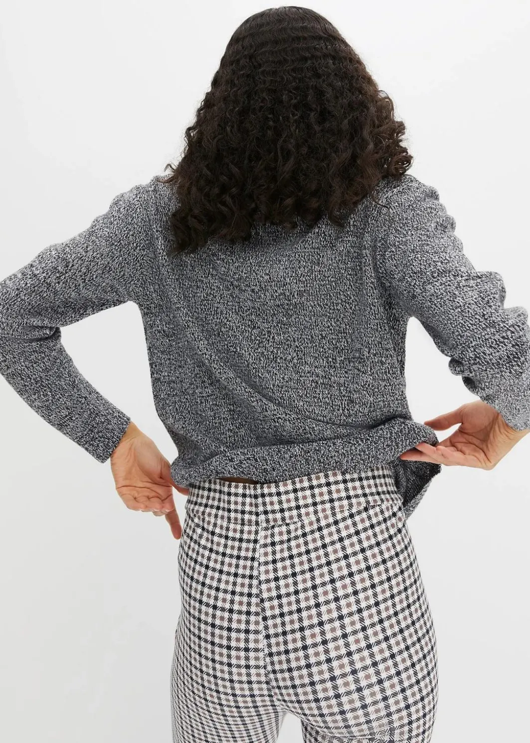 Outlet Strick-Pullover mit Rundhals-Ausschnitt in Melange Damen Bekleidung·Umstandsmode|Bekleidung·Jeans