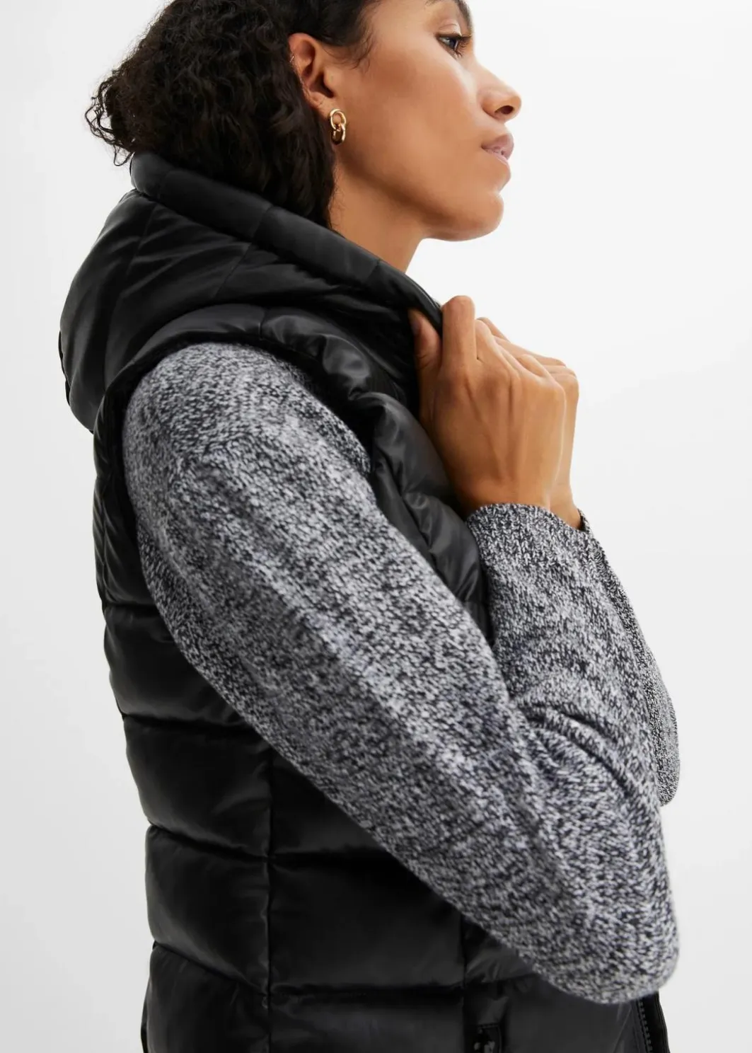 Outlet Strick-Pullover mit Rundhals-Ausschnitt in Melange Damen Bekleidung·Umstandsmode|Bekleidung·Jeans
