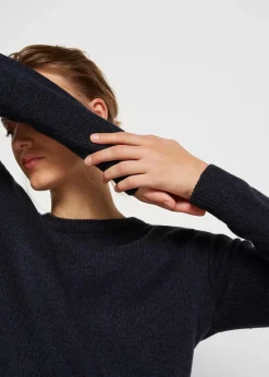 Sale Strick-Pullover mit Rundhals-Ausschnitt in Melange Damen Strickmode|Pullover & Strickjacken