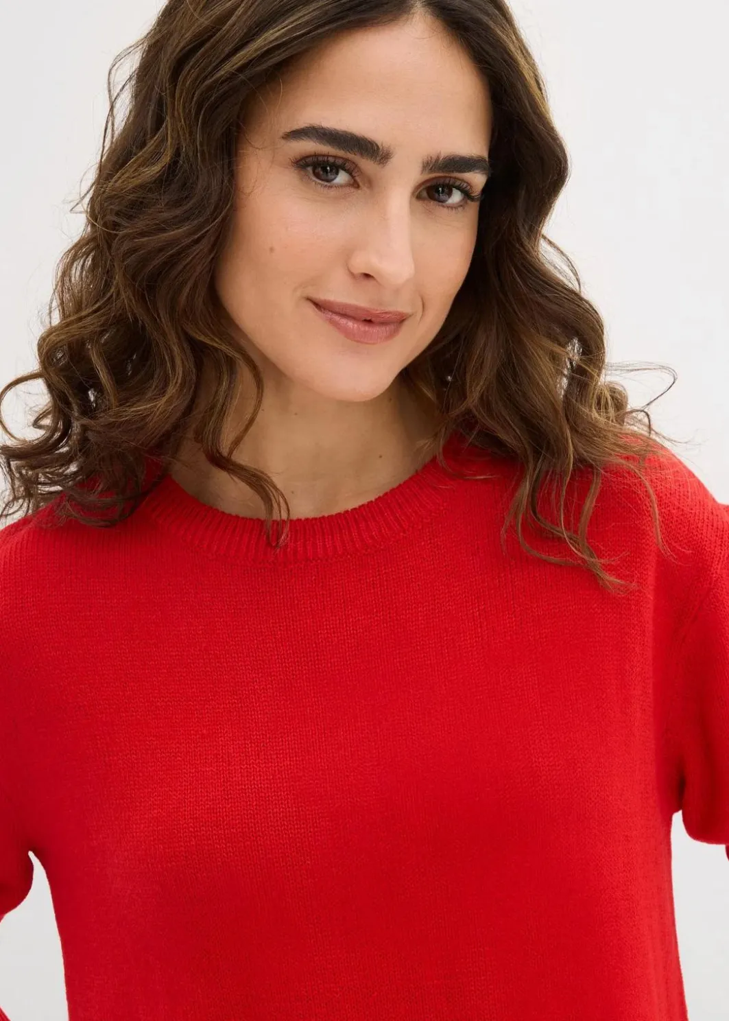 Damen bonprix Bekleidung·Umstandsmode|Bekleidung·Röcke|Strick-Pullover mit Rundhals-Ausschnitt