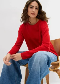 Damen bonprix Bekleidung·Umstandsmode|Bekleidung·Röcke|Strick-Pullover mit Rundhals-Ausschnitt