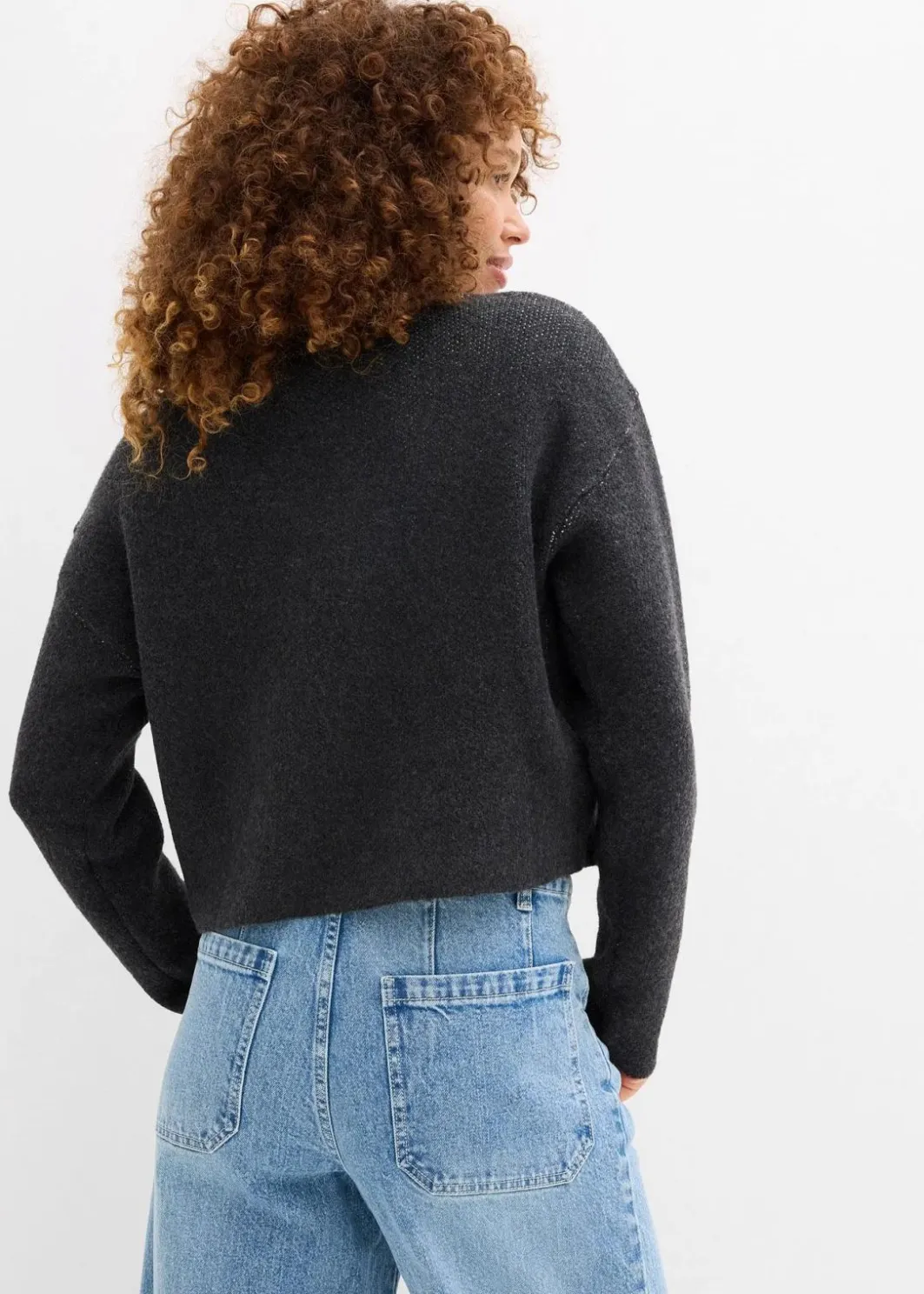 Damen bonprix Pullover & Strickjacken|Strickmode|Strickpullover mit Schleife