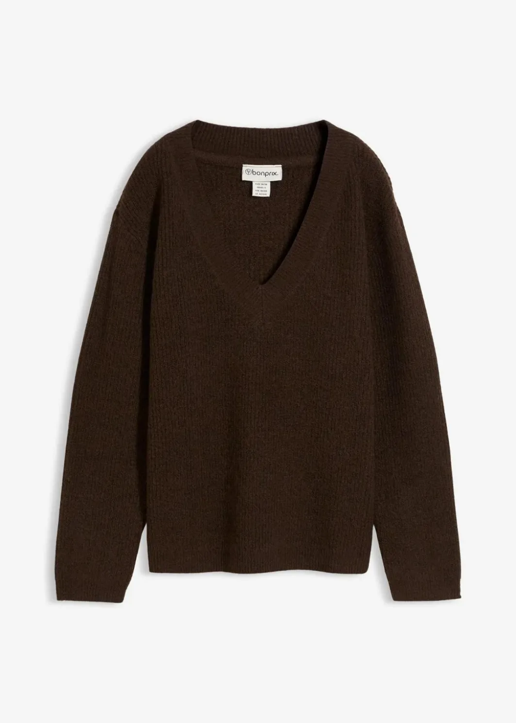 Damen bonprix Bekleidung·Umstandsmode|Strickmode|Strickpullover mit tiefem V-Ausschnitt