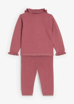 Best Strickpullover mit Volantkragen und Leggings (2-tlg.Set) Kinder Hosen & Leggings|Shirts & Pullover