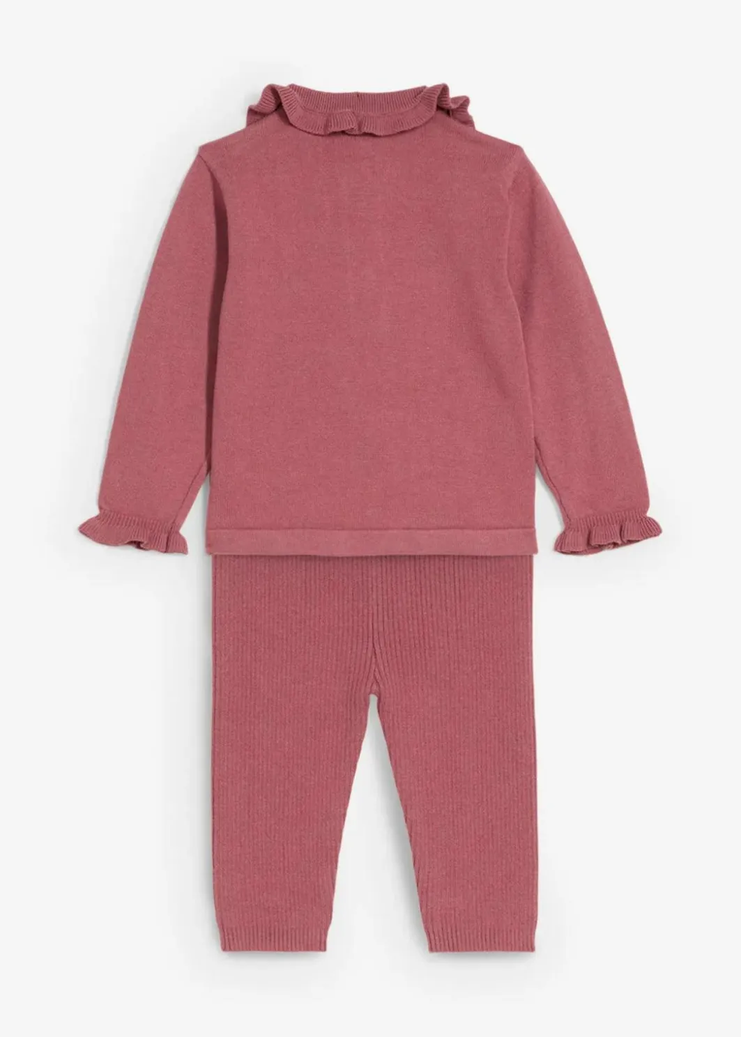 Best Strickpullover mit Volantkragen und Leggings (2-tlg.Set) Kinder Hosen & Leggings|Shirts & Pullover
