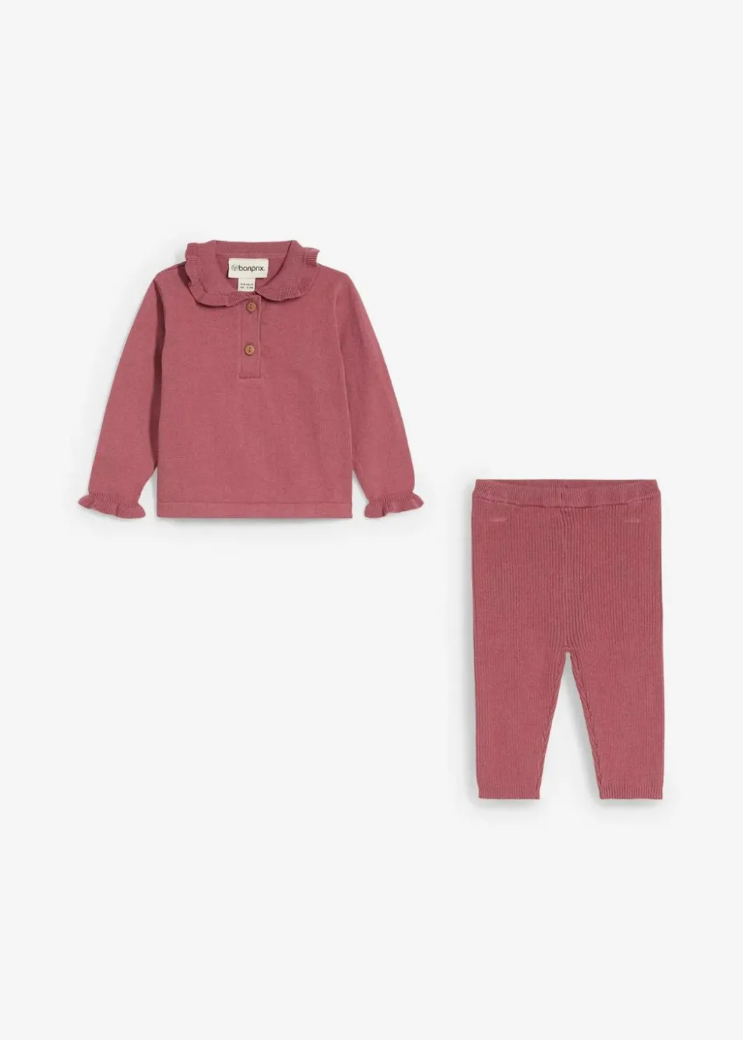 Best Strickpullover mit Volantkragen und Leggings (2-tlg.Set) Kinder Hosen & Leggings|Shirts & Pullover