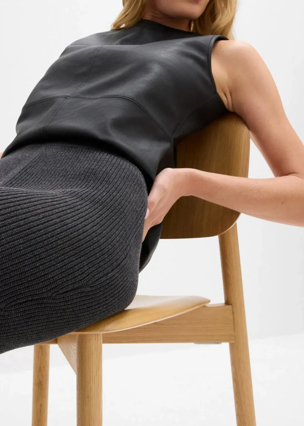 Damen bonprix Bekleidung·Sportbekleidung|Röcke|Strickrock aus reiner Baumwolle