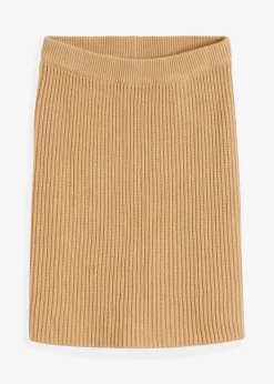 Damen bonprix Bekleidung·Sportbekleidung|Nachhaltigere Materialien|Strickrock aus reiner Baumwolle
