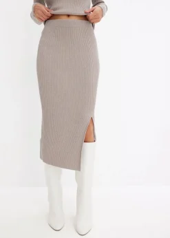 Damen bonprix Bekleidung·Sportbekleidung|Röcke|Strickrock aus softem Viskose-Mix