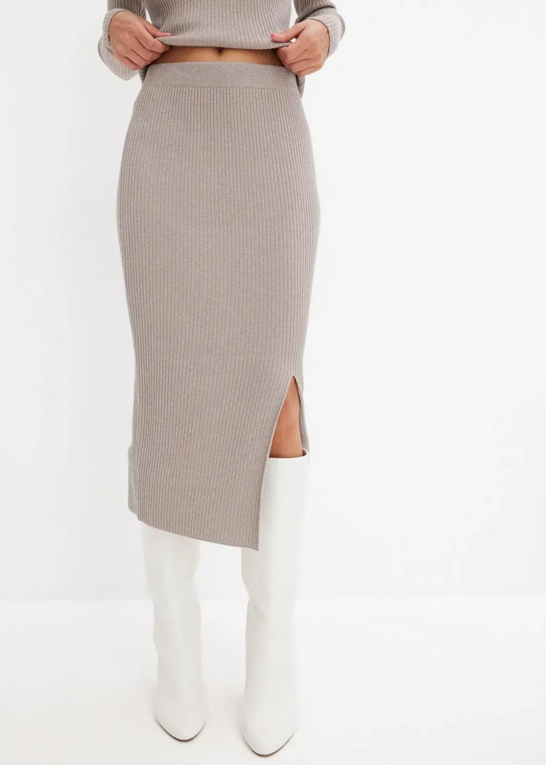 Damen bonprix Bekleidung·Sportbekleidung|Röcke|Strickrock aus softem Viskose-Mix