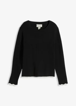 Damen bonprix Bekleidung·Umstandsmode|Strickmode|Strickshirt mit Kontrastsaum