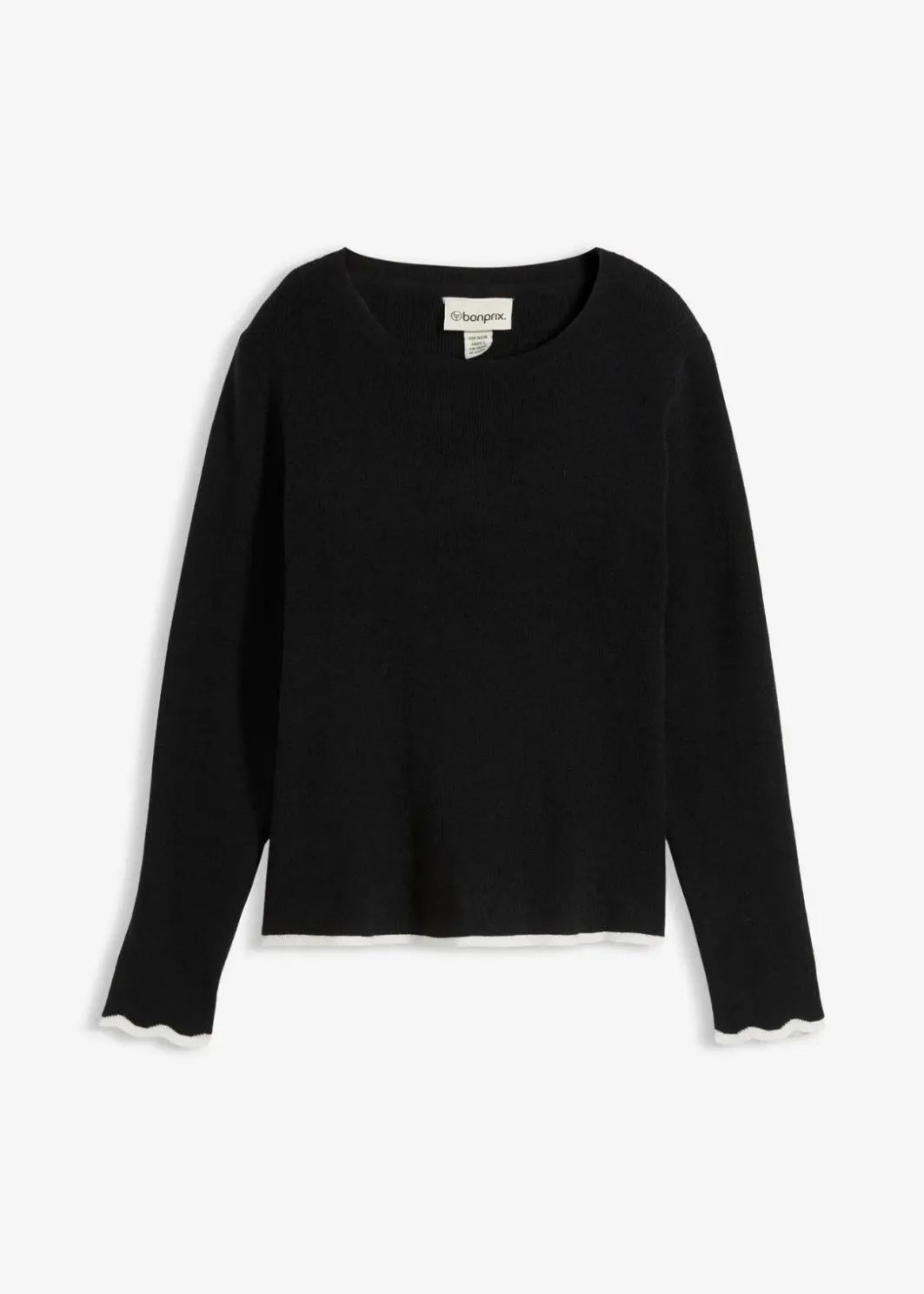 Damen bonprix Bekleidung·Umstandsmode|Strickmode|Strickshirt mit Kontrastsaum