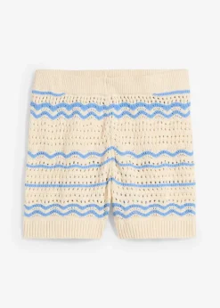 Damen bonprix Shorts|Hosen|Strick-Shorts aus luftigem Baumwoll-Leinen-Mix