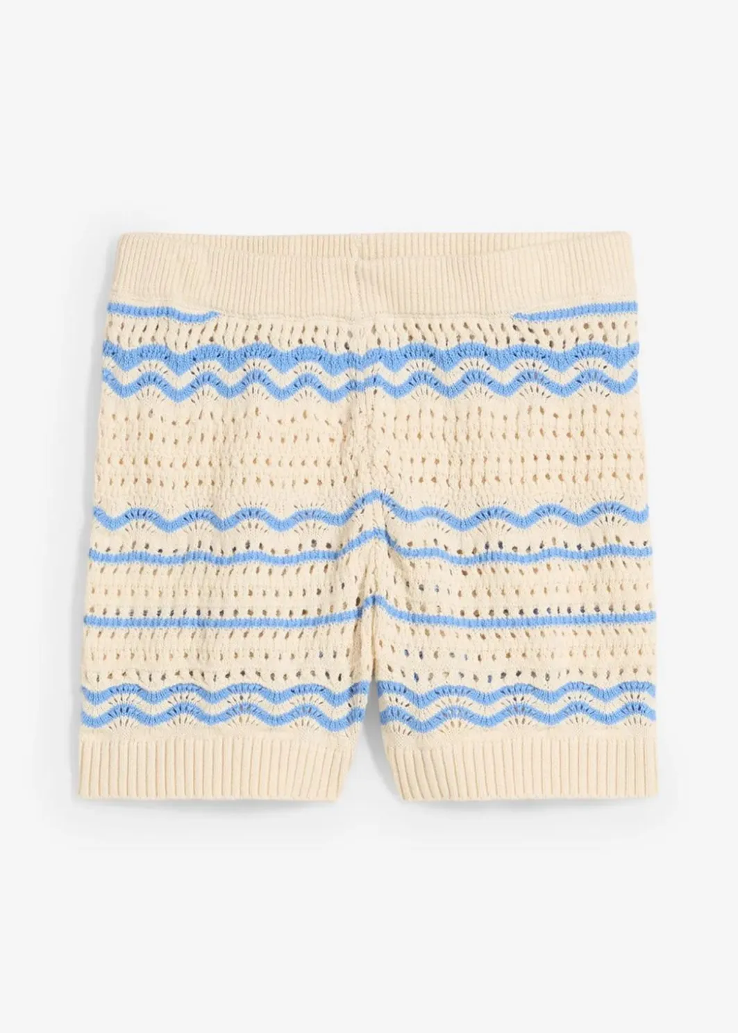 Damen bonprix Shorts|Hosen|Strick-Shorts aus luftigem Baumwoll-Leinen-Mix