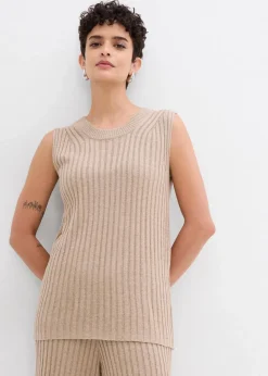 Outlet Stricktop aus Viskose-Mix Damen Zweiteiler & Sets|Strickmode