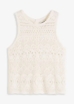 Clearance Stricktop mit Lochstrickmuster Damen Bekleidung·Umstandsmode|Strickmode