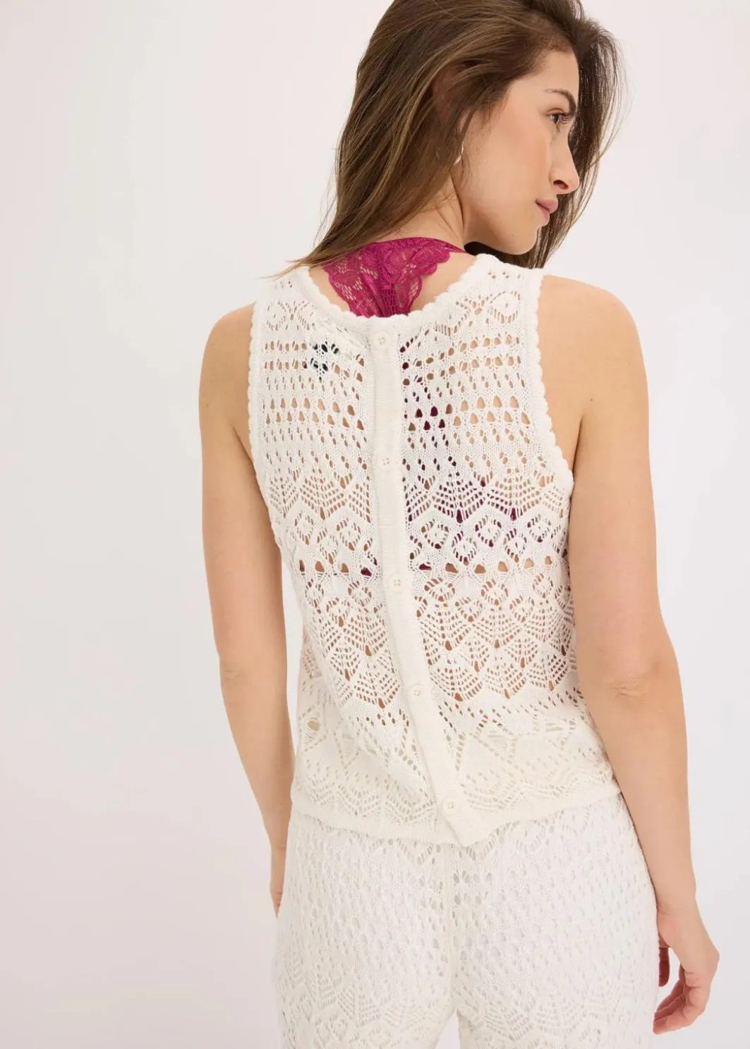Clearance Stricktop mit Lochstrickmuster Damen Bekleidung·Umstandsmode|Strickmode