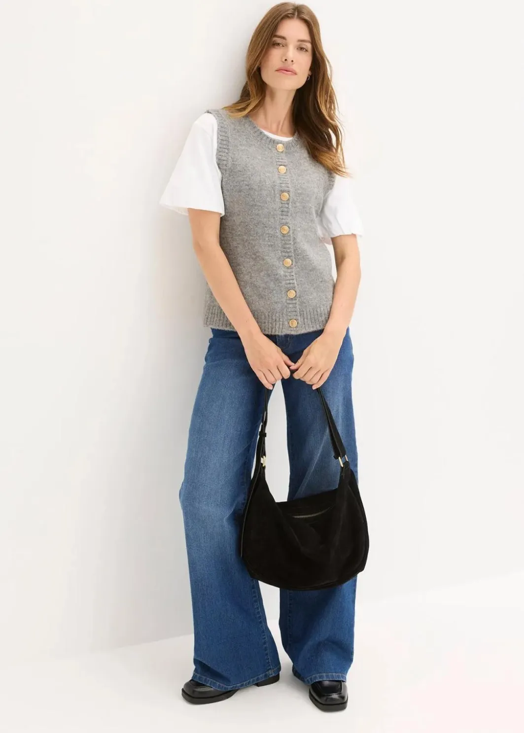Damen bonprix Jacken & Mäntel|Bekleidung·Hosen|Strick-Weste