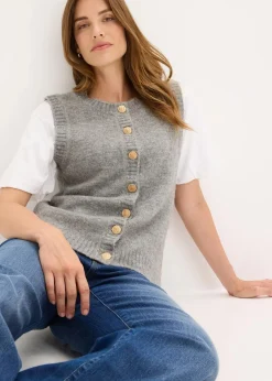 Damen bonprix Jacken & Mäntel|Bekleidung·Hosen|Strick-Weste