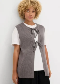 Damen bonprix Bekleidung·Umstandsmode|Bekleidung·Jeans|Strick-Weste aus Baumwoll-Mix