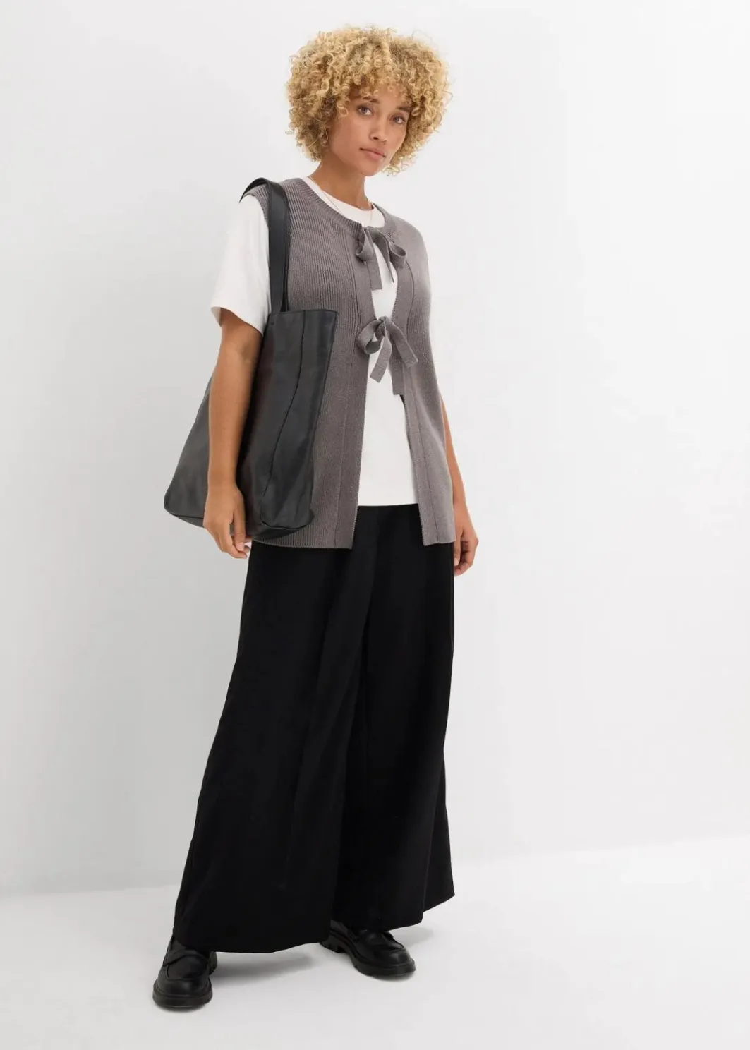 Damen bonprix Bekleidung·Umstandsmode|Bekleidung·Jeans|Strick-Weste aus Baumwoll-Mix
