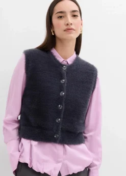 Strick-Weste aus Federgarn-Viskose-Mix Damen Bekleidung·Umstandsmode|Bekleidung·Hosen