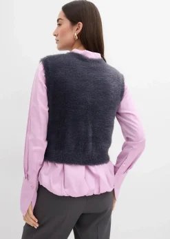 Strick-Weste aus Federgarn-Viskose-Mix Damen Bekleidung·Umstandsmode|Bekleidung·Hosen