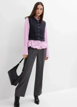 Strick-Weste aus Federgarn-Viskose-Mix Damen Bekleidung·Umstandsmode|Bekleidung·Hosen