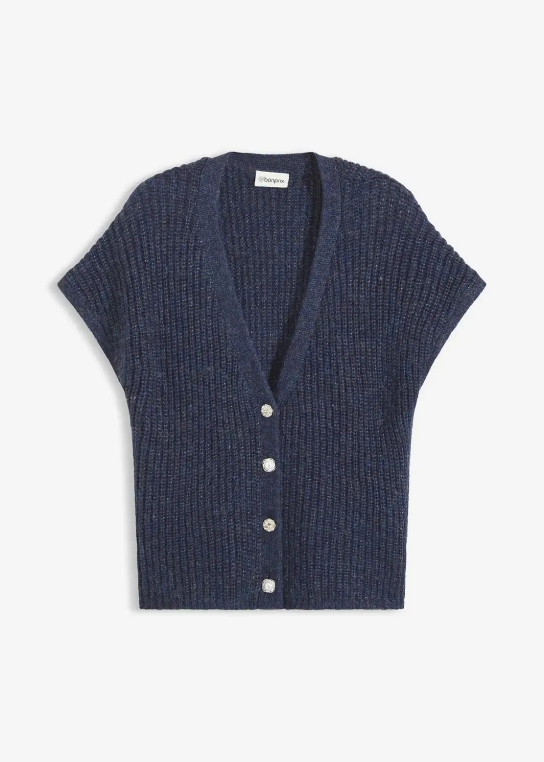 Sale Strick-Weste mit dekorativen Knöpfen und Wollanteil Damen Bekleidung·Umstandsmode|Strickmode