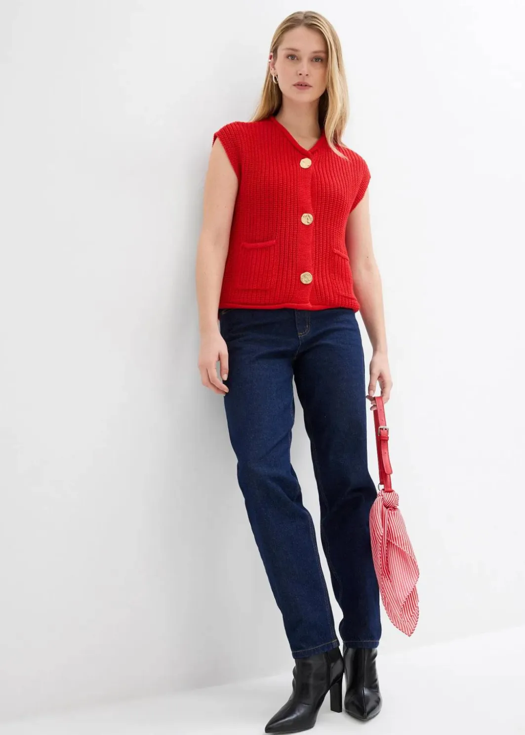 Damen bonprix Bekleidung·Umstandsmode|Bekleidung·Hosen|Strick-Weste mit Taschen